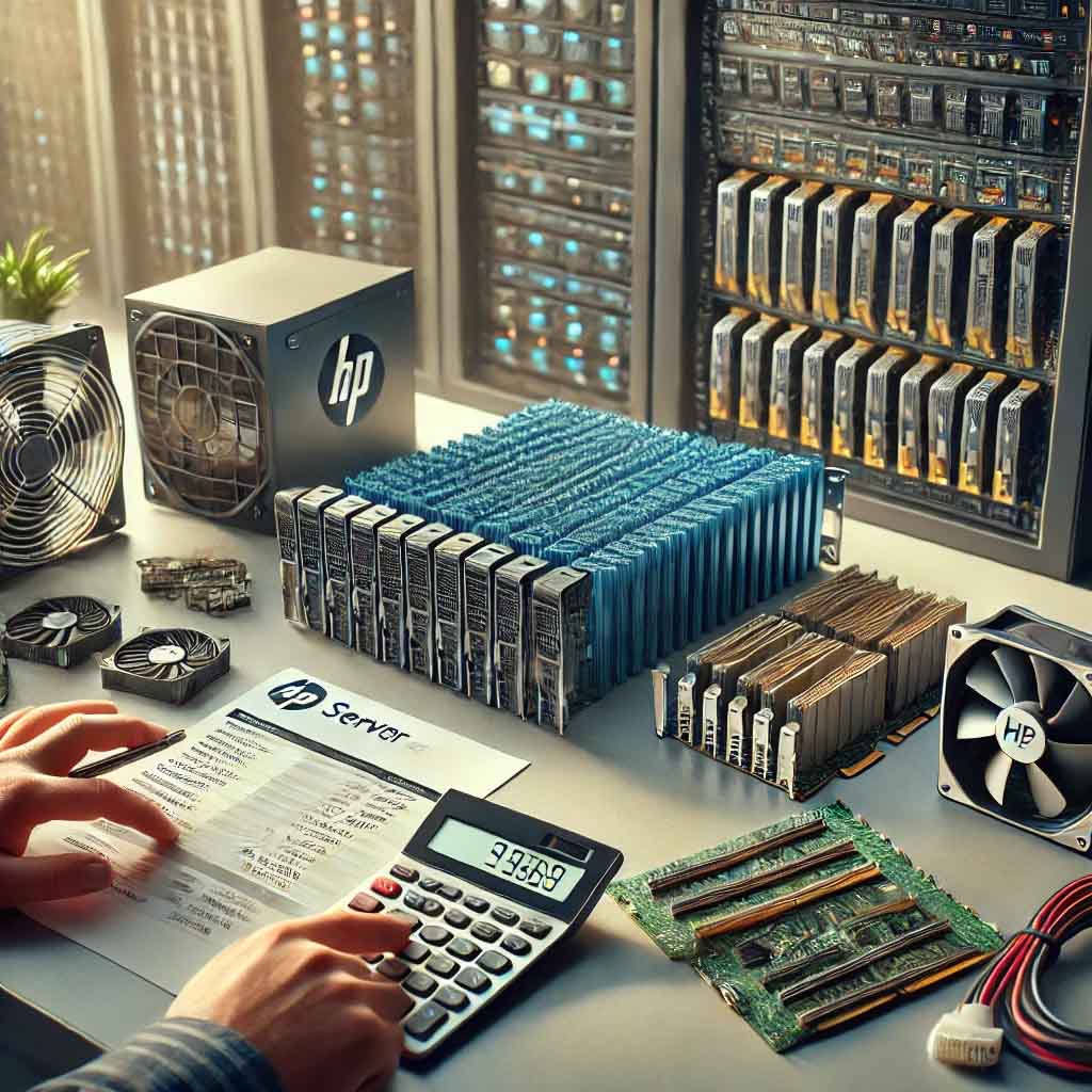 قیمت تجهیزات جانبی سرورهای HP